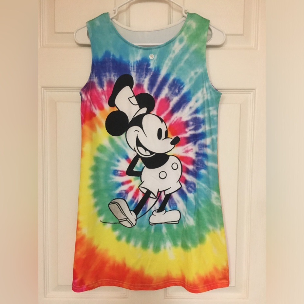Mickey Mouse Tie-Dye Tank Dress - Rainbow Colors